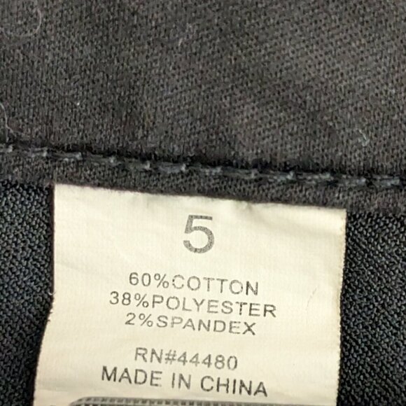 LOVE FIRE, Black Zip Skinny Jeans Jeggings; Mid-Rise; Size 5 Juniors - Picture 5 of 6